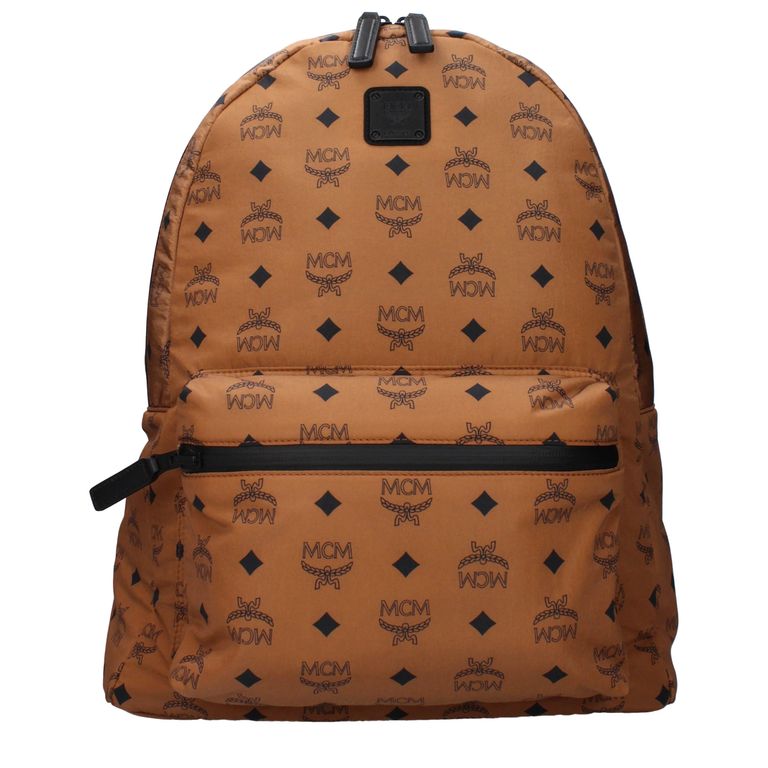Cognac Fabric Backpacks And Messenger Bags - Brown - MCM Backpacks