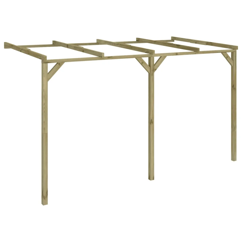 Pergola mit Anbau, 2 x 4 x 2,2 m, Holz-Dekor-Pergola für den Außenbereich, Blumenbogen, Gartenbogen Image