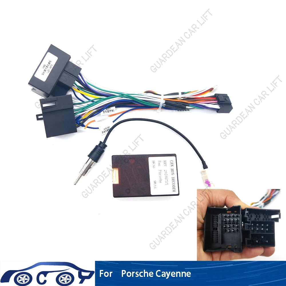 Auto Audio Raddio 16PIN Android Power Kabel Adapter Für 2003-2010 Porsche Cayenne CD/DVD-Player Kabelbaum mit Canbus Image