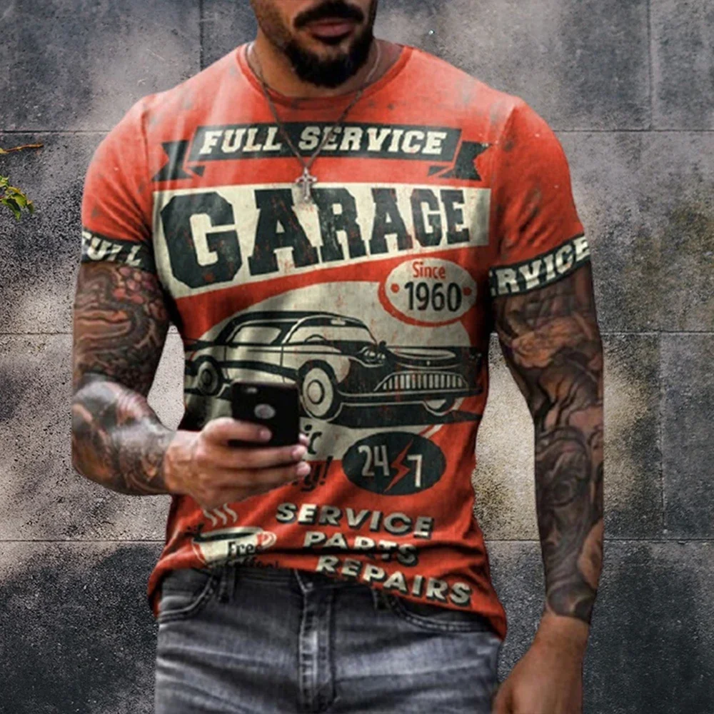 T-shirt girocollo casual T-shirt con stampa digitale 3D T-shirt slim moda uomo nuovo stile estivo T-shirt a maniche corte Top Size 100 ~ 6XL