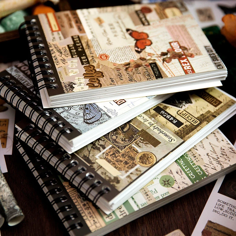50 Stück Vintage Großformatige Journal-Collage-Aufkleber, Gemischte Verschiedene Muster, Journal-DIY-Dekorationsmaterial-Set Image