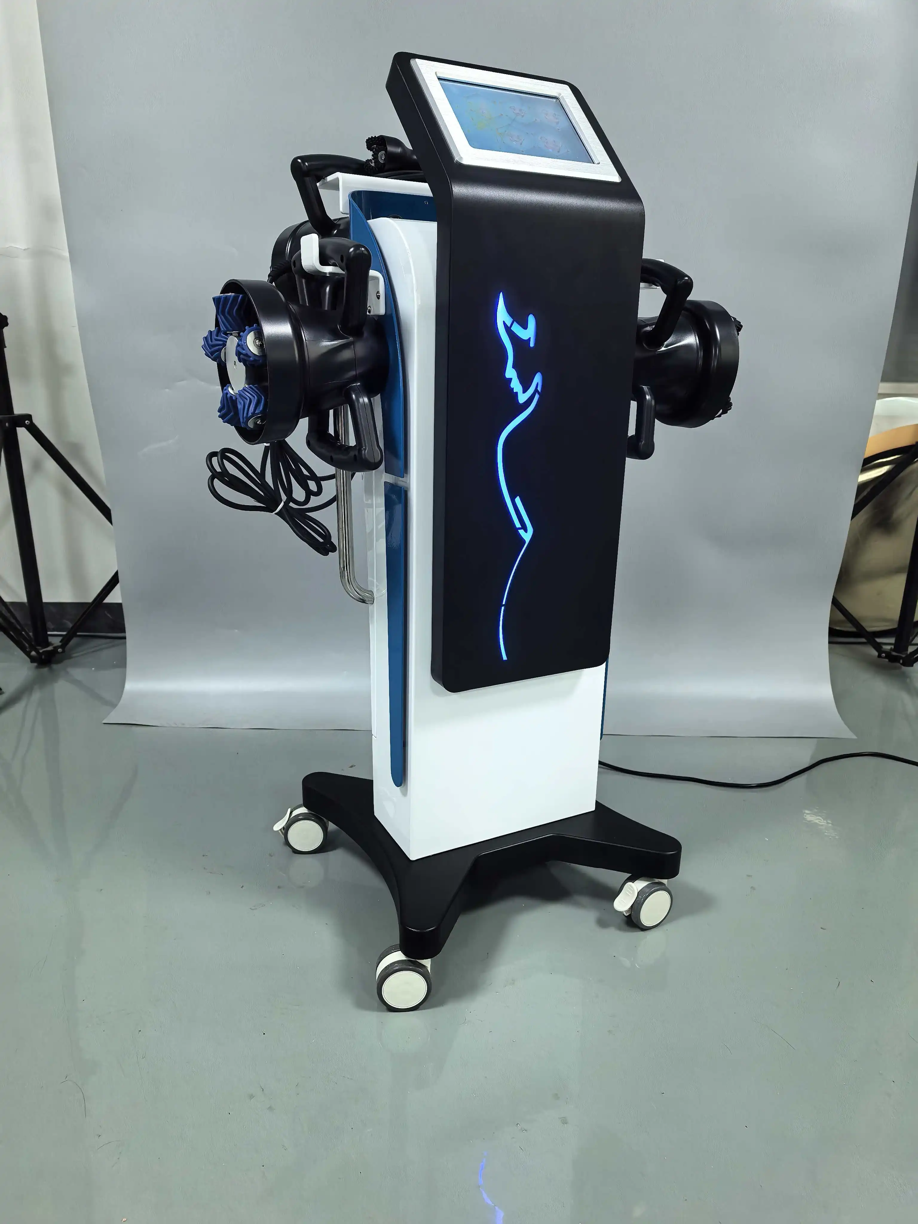 Multifunktionale 6-in-1-Vibrationswalze zum Abnehmen des Körpers, Physiotherapie, lindert Schmerzen, Massagegerät, Fett-Cellulite-Massagegerät Image