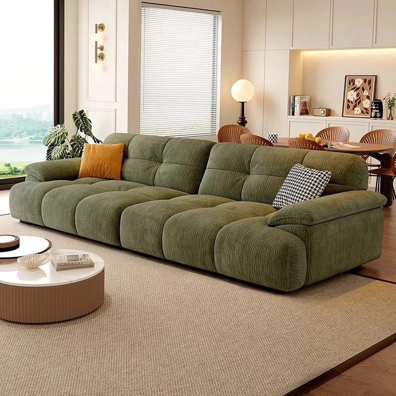 Designer Moderne Wohnzimmersofas Olivgrün Memory Foam Wohnzimmersofas Lounge Nordic Divano Angolare Möbel für Zuhause