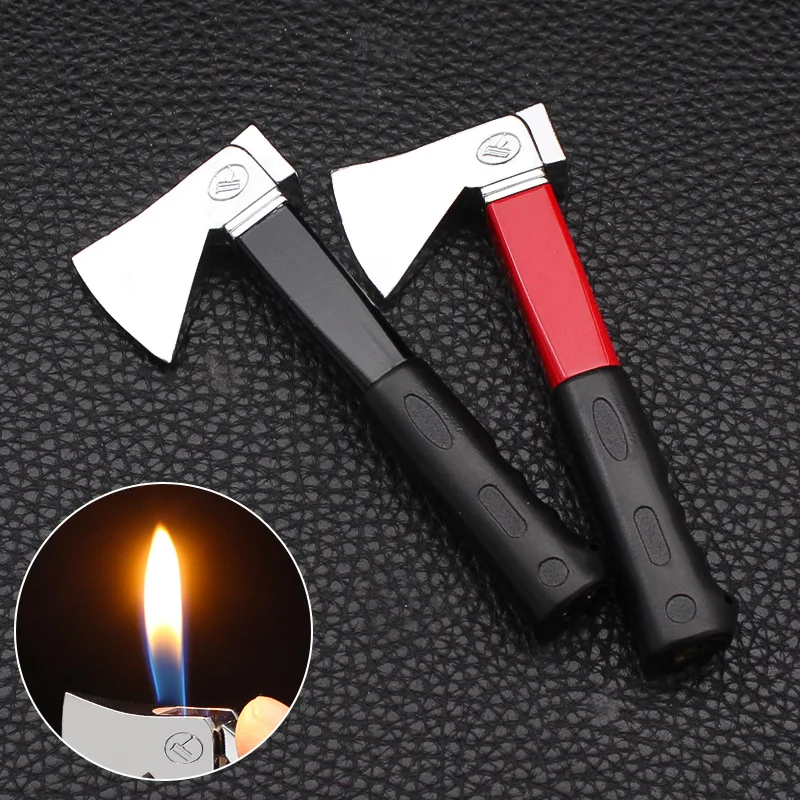 Kreatives Metall-Zangenfeuerzeug mit offener Flamme, tragbar, nachfüllbar mit Butangas, ungewöhnliches Feuerzeug als Geschenk für Männer, Zigarettenzubehör