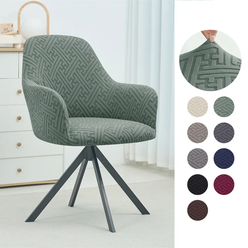 1 Stück Jacquard Esszimmerstuhl-Bezüge Elastische Hochlehner-Sitzbezüge Sessel-Schutzhülle für Hotel, Zuhause und Büro
