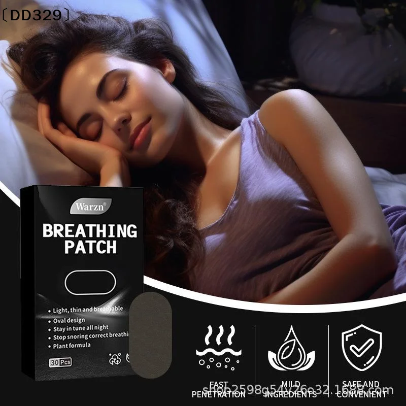30 Stück Beste Nasenstreifen gegen Schnarchen, Mundklebeband für besseren Schlaf, verbesserte Schnarchlinderung〔DD329〕 Image