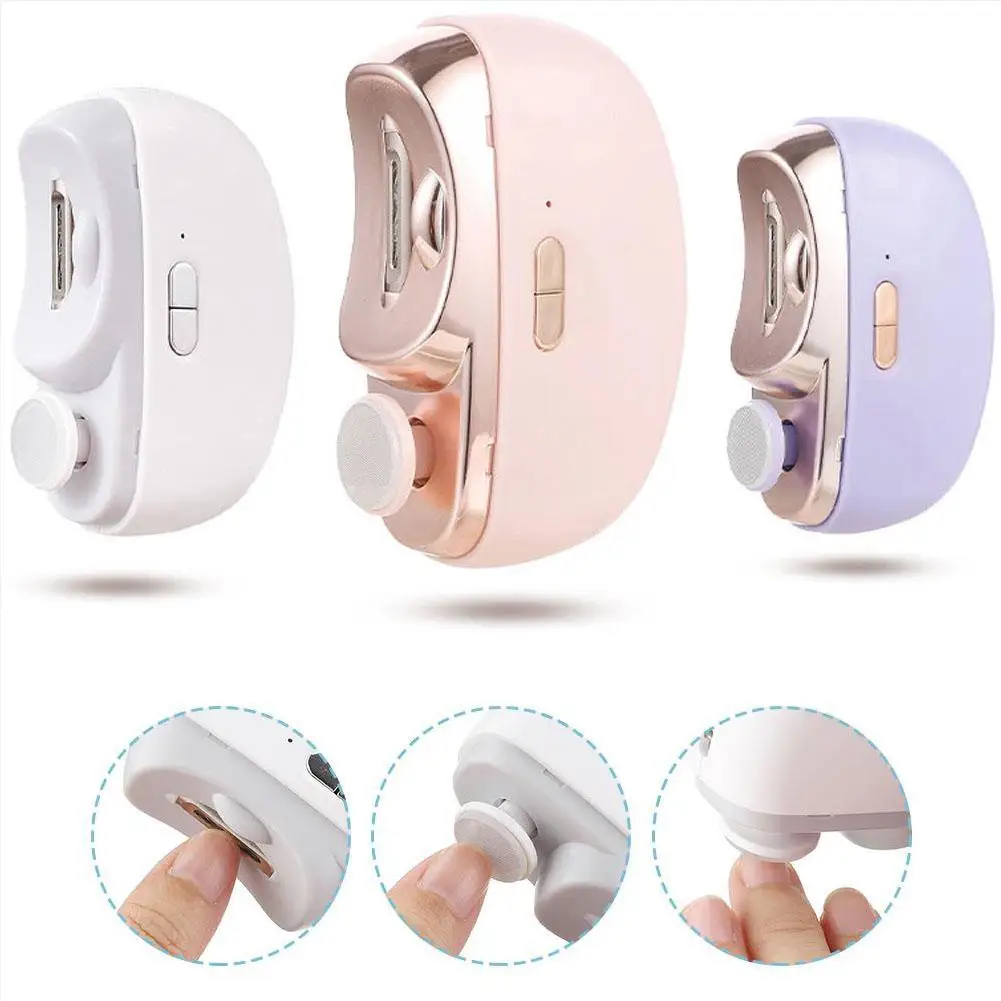 Automatischer Elektrischer Nagelknipser mit Licht & Nagelspäne-Sammler Geräuschloser Wiederaufladbarer Fingerspitzen-Trimmer Sicherer Nagelschleifer Image