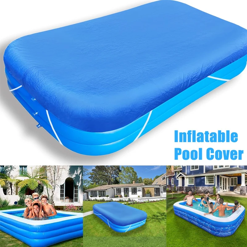 Couverture de piscine rectangulaire carrée anti-poussière pour jardin extérieur pagaie famille dix pieds piscines protecteur couverture de piscine gonflable