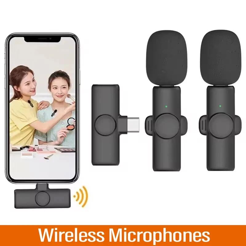 Microphone Lavalier sans Fil Double Professionnel pour iPhone, Android, Téléphone Portable, PC – Micro Cravate
