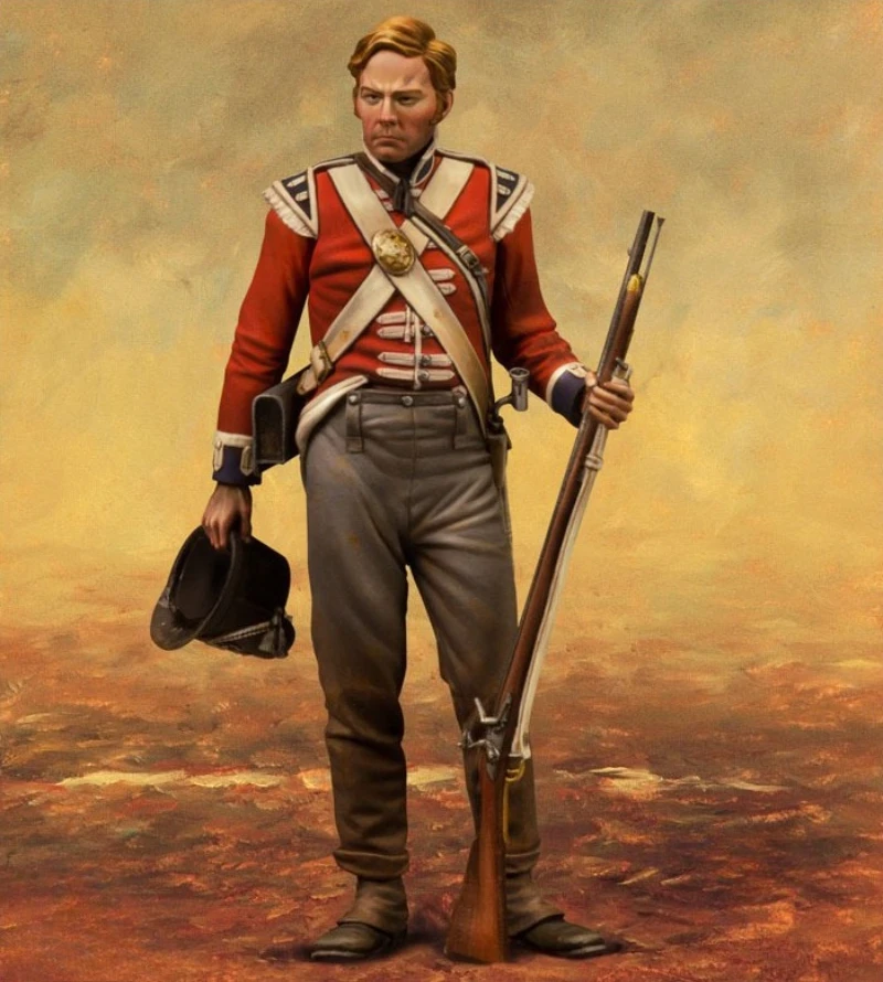 1/24 Scale 75mm Die-Cast Resin Figure Model Kit Ancient Coldstream Guards Soldier 1815 Hobby Miniature Toy Unassembled Unpainted