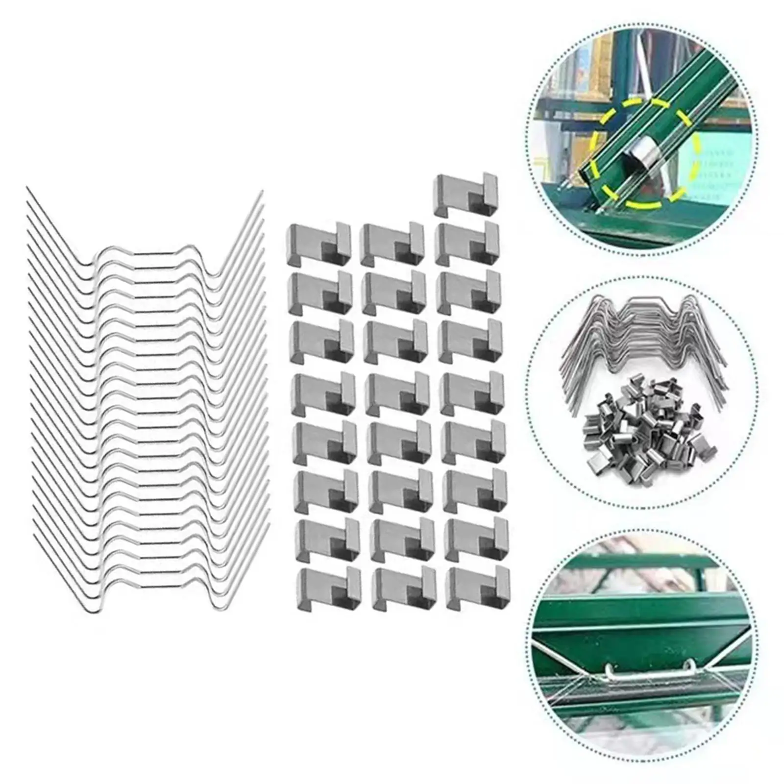 50Pcs Glass Pane Fixing Clips Thick Glazing Clips Tool for Greenhouse Garden