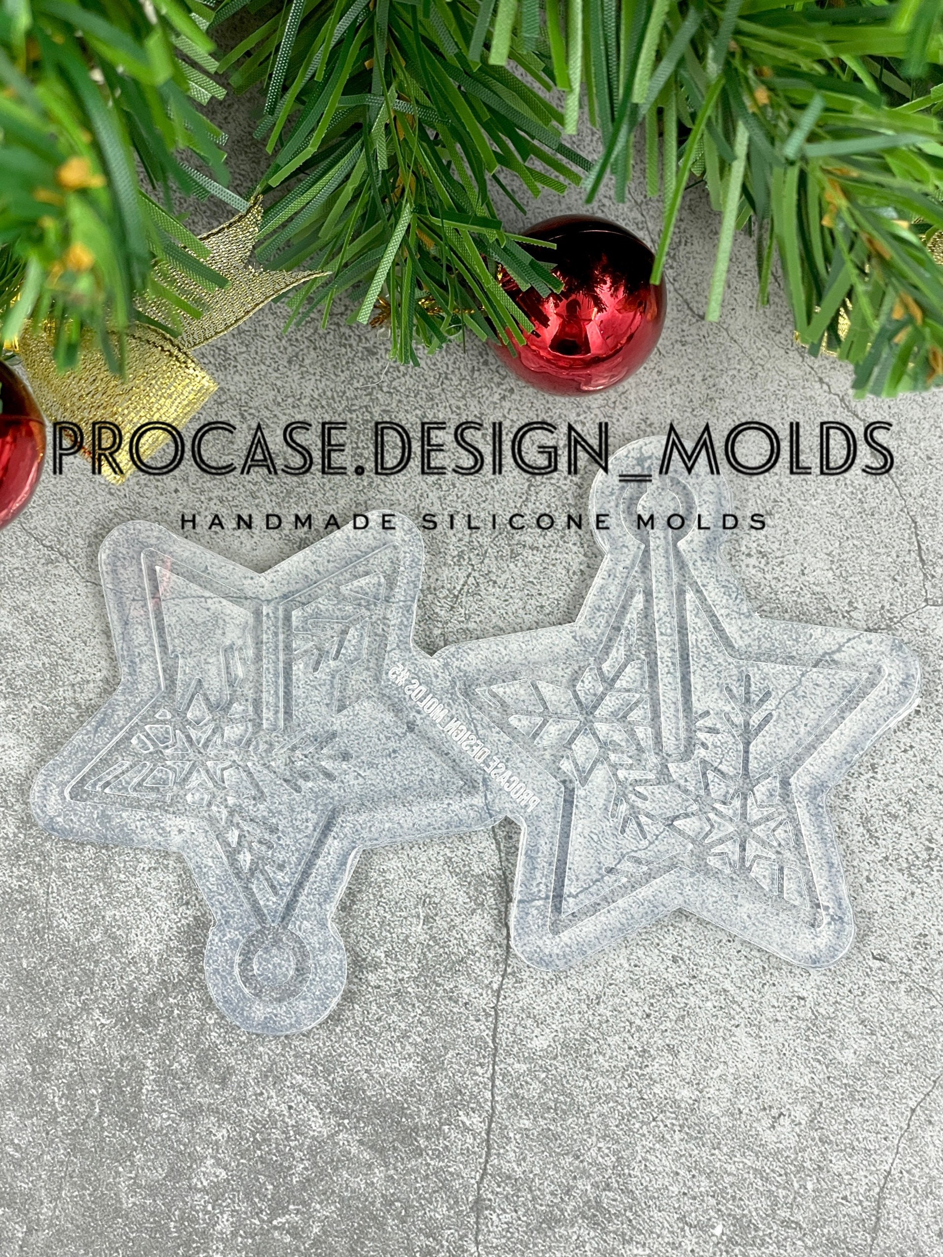 Stampo stella di Natale 3D n. 5, stampo in silicone, stampo in resina, stampo lucido, stampo in silicone per resina, stampo in silicone, stampo orname