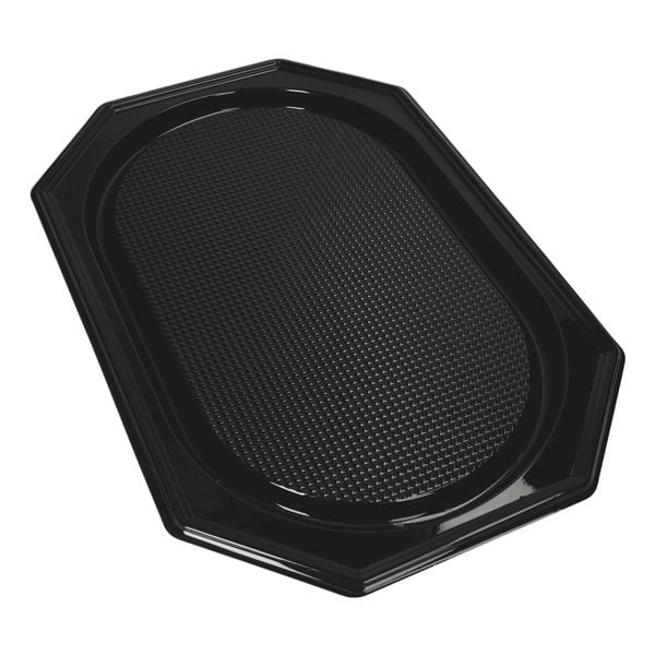 Papstar 10 Servierplatten schwarz - 55 cm x 36 cm schwarz