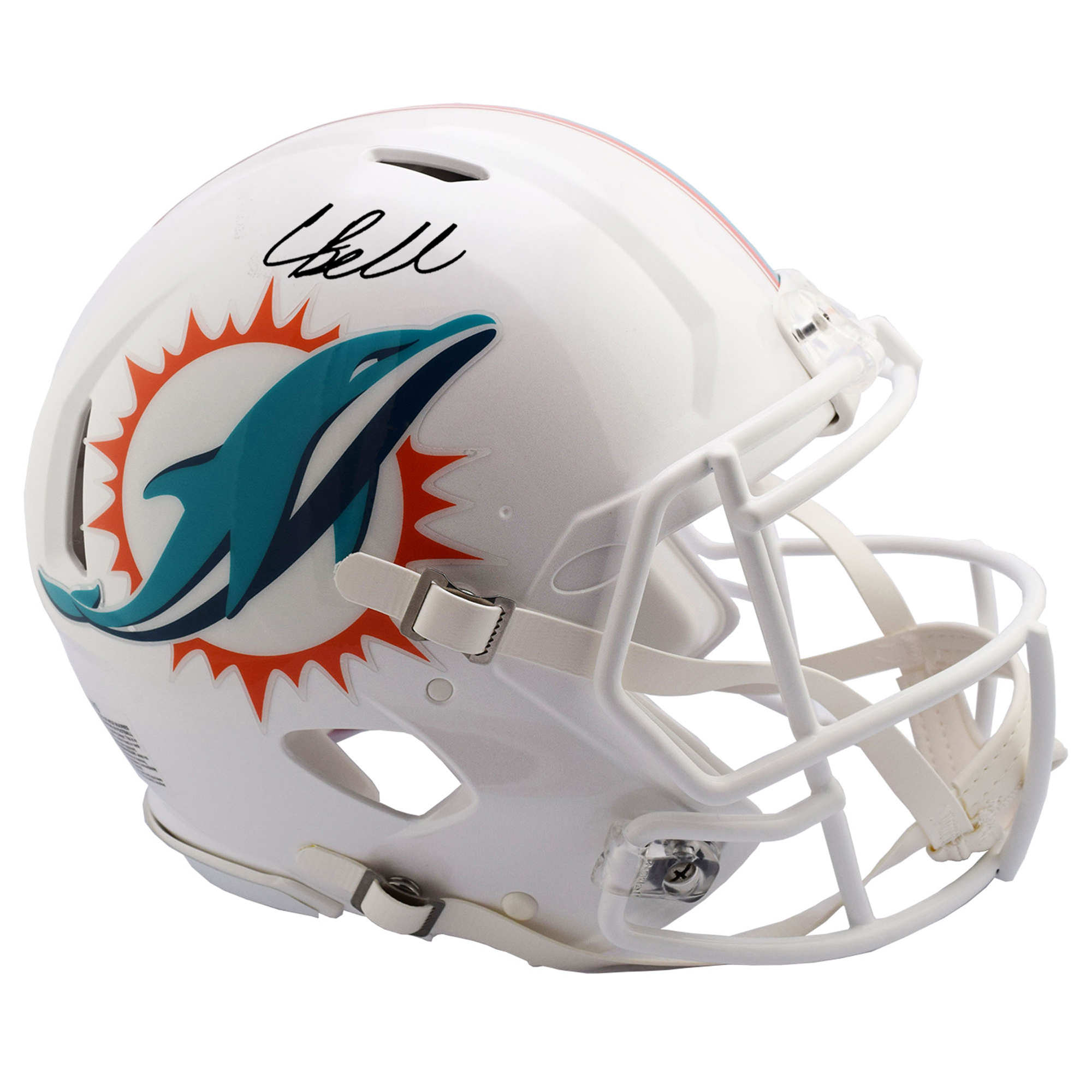 "Chris Bell Miami Dolphins signierter Riddell Speed ​​Authentic Helm" Image