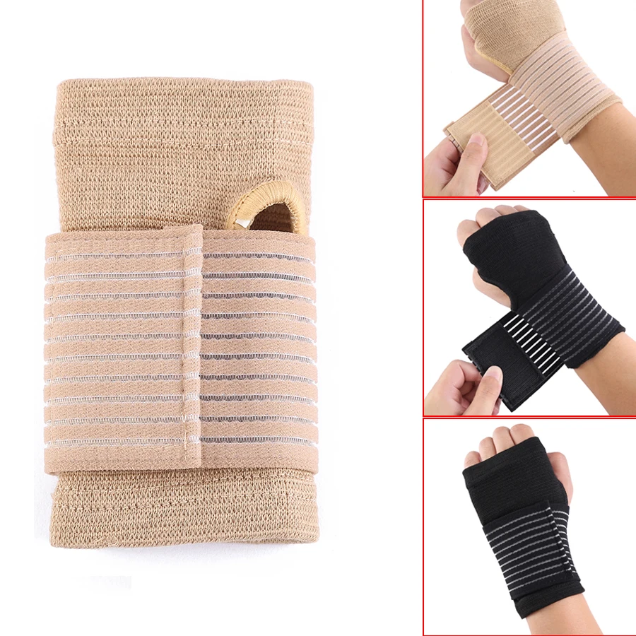 2 pièces Support de poignet universel gants de pansement de sport attelle de poignet réglable Fitness sport Anti-entorse gants Anti-usure Ws00486