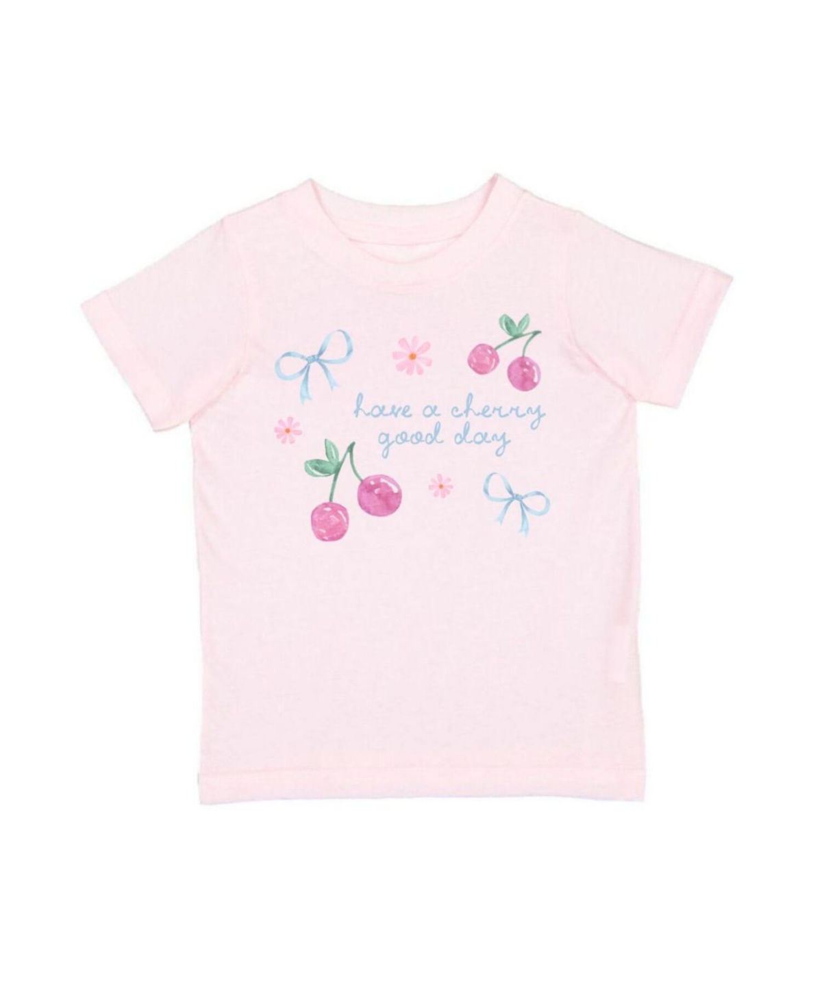 Sweet Wink Girls' Cherry Good Day Short Sleeve T-Shirt - Big Kid - Ballet Pink