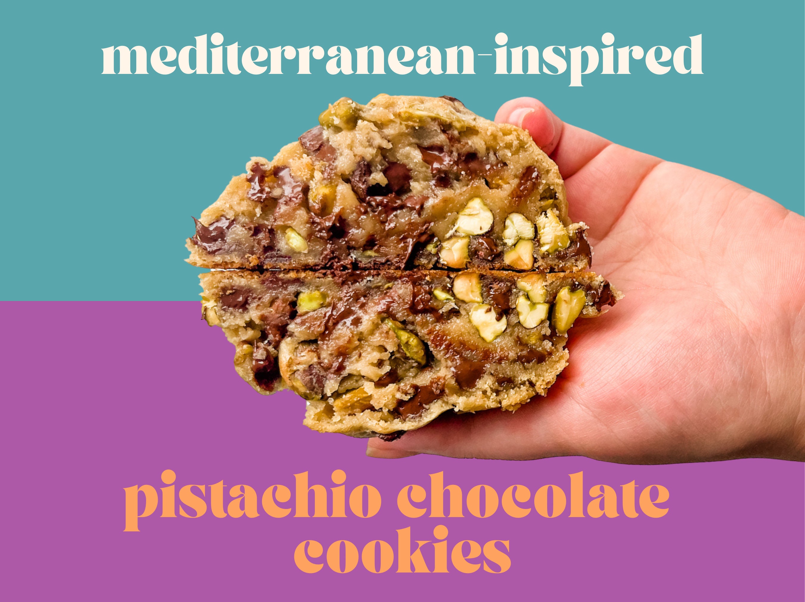 Ricetta per biscotti al cioccolato e pistacchio / Ricetta per biscotti gourmet fatti in casa / Biscotti gourmet / Biscotti ripieni / Biscotti stile NY