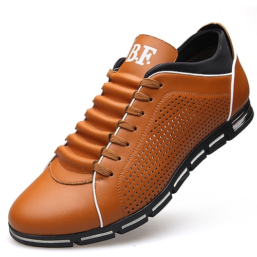 Perforierte Herren-Schnürschuhe, atmungsaktiv und komfortabel, elegante Oxford-Schuhe für den Alltag, ideal fürs Büro, den täglichen Weg zur Arbeit und Wochenendausflüge. Image