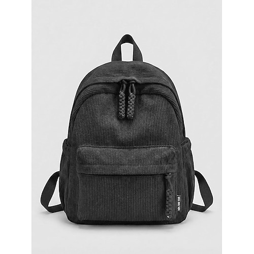 Damen-Rucksack aus Polyester-Cord, großes Fassungsvermögen, verstellbare Träger, verschiedene Farben, stylischer Rucksack für Schule, Reisen, Outdoor-Aktivitäten und Freizeit – perfekt für den Alltag. Image