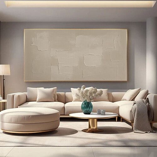 Wabi-Sabi-Gemälde, abstrakte Malerei in neutralen Tönen, Beige-Braun, minimalistische Kunst, moderne Wohndekoration, Wandkunst, minimalistisches Gemälde für das Wohnzimmer