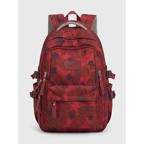 Lässiger Rucksack mit Sternenmuster für Jungen und Mädchen, mit verstellbaren Seitengurten, leichter Schulrucksack mit vielen Fächern für den täglichen Campus-Besuch, Reisen und Teenager. Image