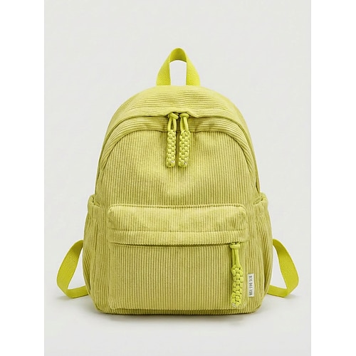Damen-Rucksack aus Polyester-Cord, großes Fassungsvermögen, verstellbare Träger, verschiedene Farben, stylischer Rucksack für Schule, Reisen, Outdoor-Aktivitäten und Freizeit – perfekt für den Alltag. Image