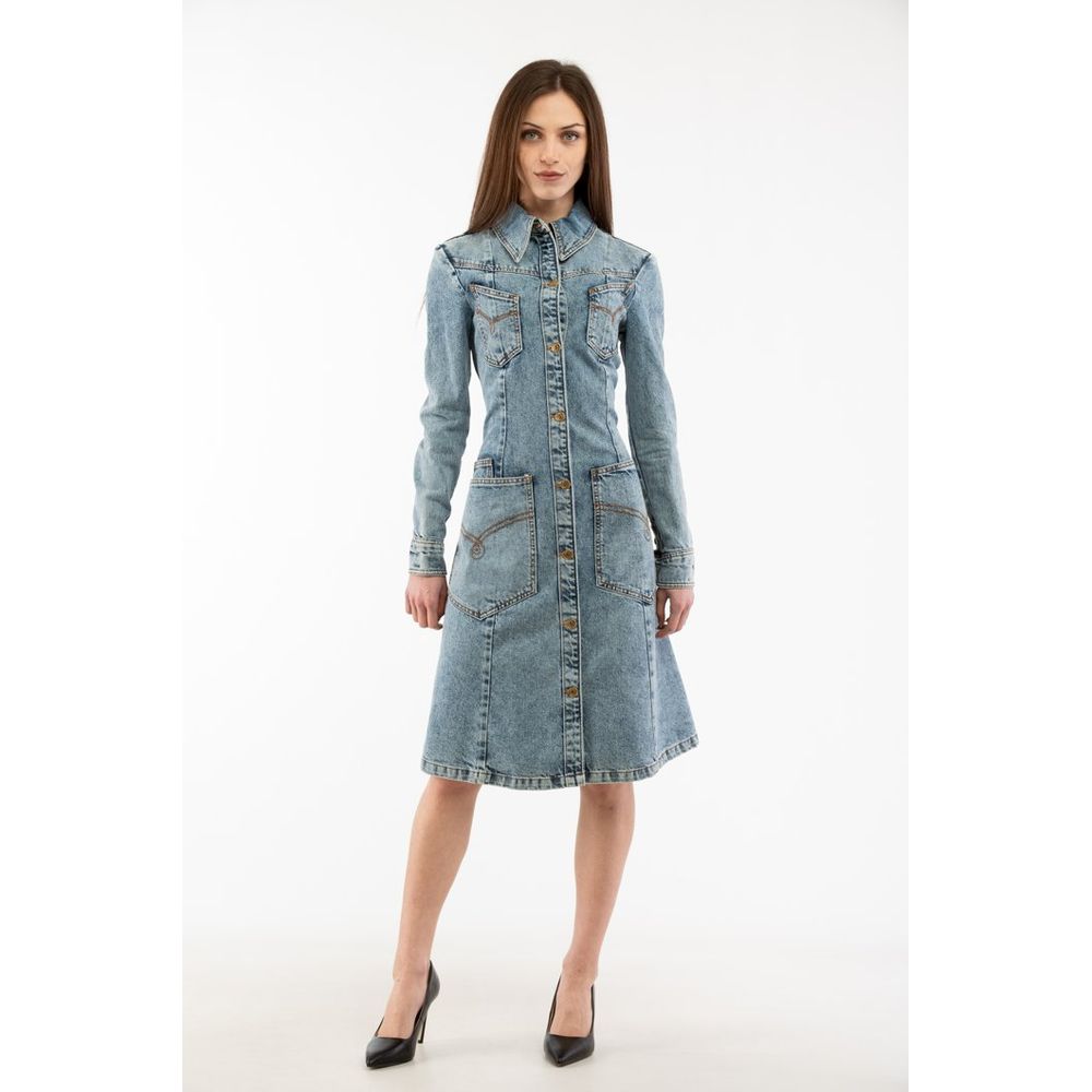 Moschino Mehrfarbiges Baumwoll-Casual-Kleid