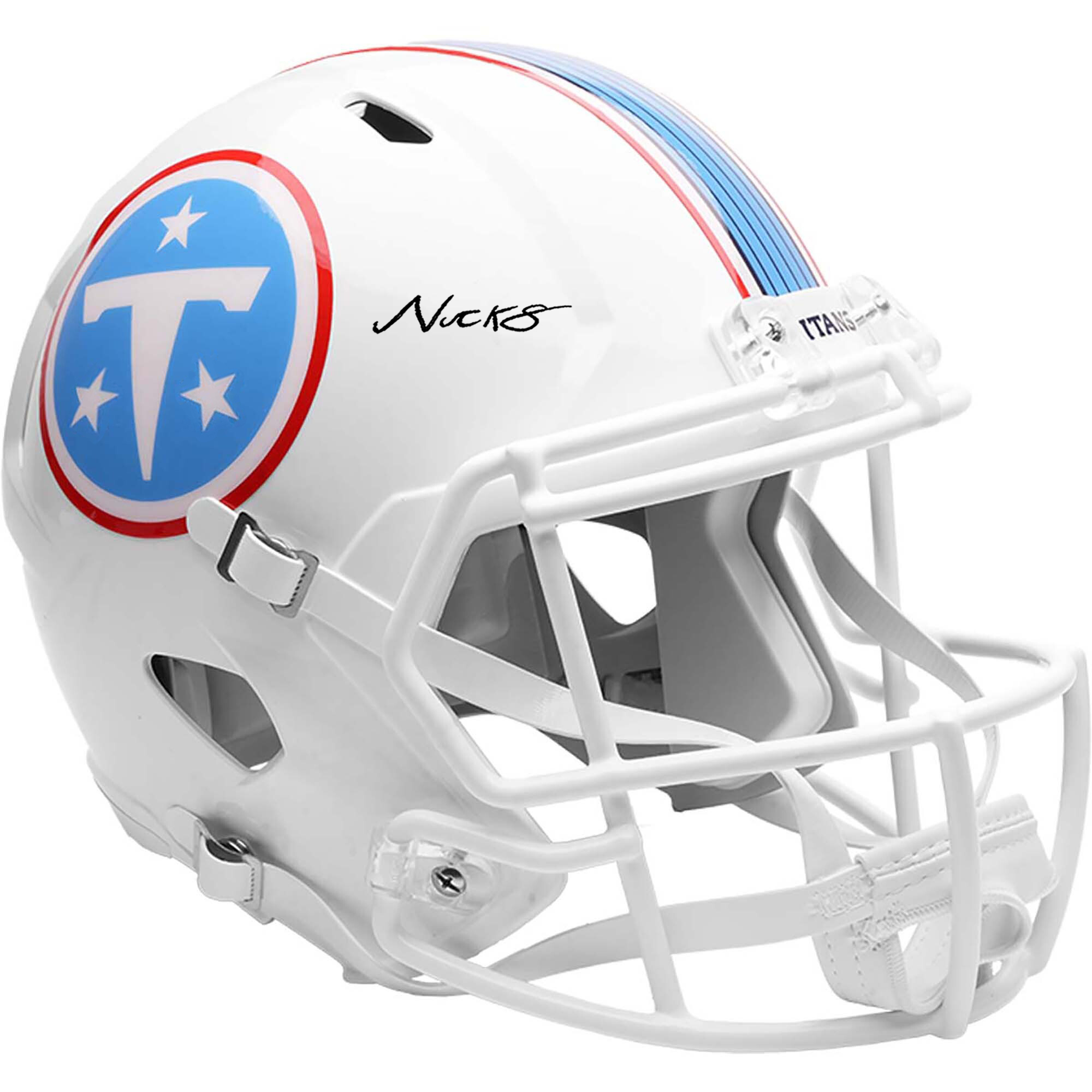 "Nick Singleton Tennessee Titans signierter Riddell Speed ​​Replica Helm" Image