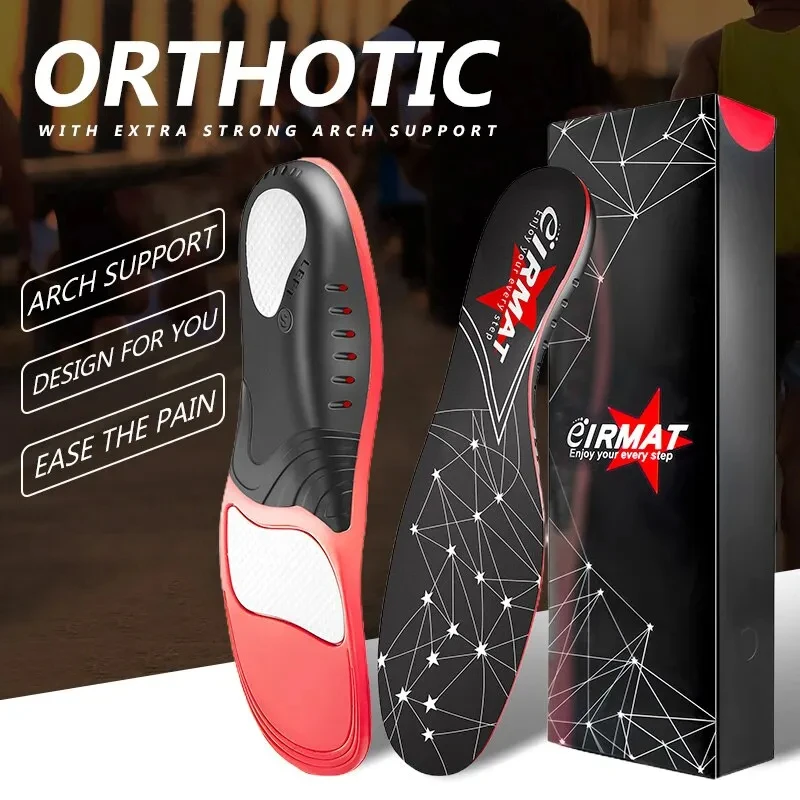 1 Paar Premium 220+lbs Heavy Duty Einlegesohlen zur Unterstützung des Fußgewölbes, orthopädische Sport-Einlegesohlen für Füße, PU-Gel-Stoßdämpfung, Sohlenpolster Image