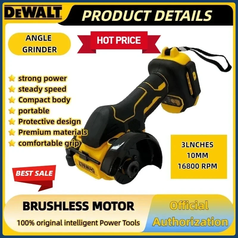 DEWALT 3 Zoll Mini-Winkelschleifer Kabelloser Polier- und Schleifmaschine Elektrisches Schneidwerkzeug für Dewalt-Akkus Image