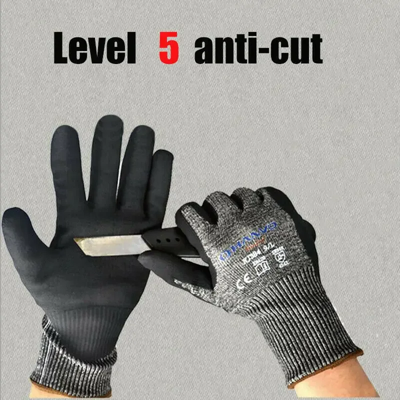 Schnittfeste Arbeitshandschuhe aus Nitril, Schutzhandschuhe der Stufe 5, für die Industrie Image
