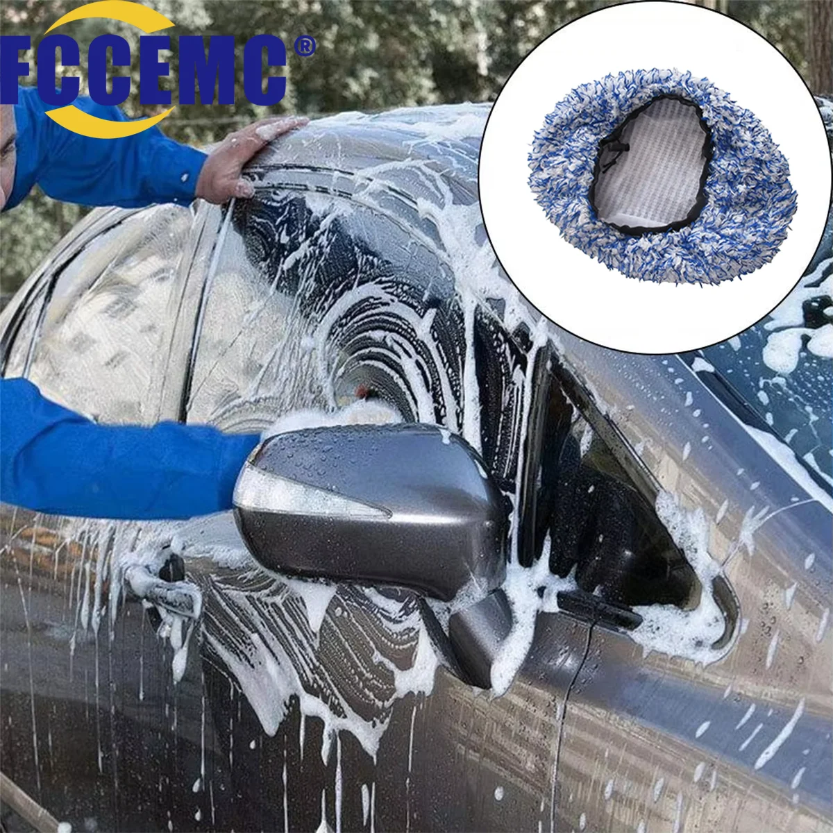 1pc Ersatz Auto Waschen Pinsel Plüsch Mopp Pinsel Abdeckung Tuch Abdeckung Für Auto Langen Griff Pinsel Kopf Auto Reinigung zubehör Image