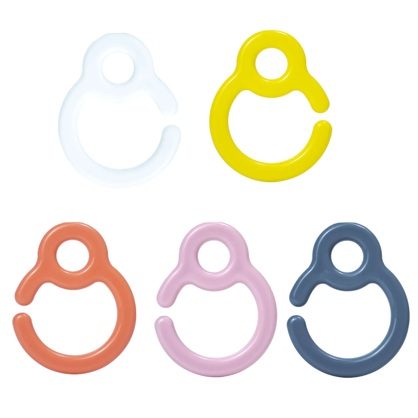 8 PCS Kunststoff Dummy Schnuller Haken Food Grade PP Baby Dusche Beißring Spielzeug Befestigen zu Auto Sitz Griffe Kinderwagen Laufstall bars Image