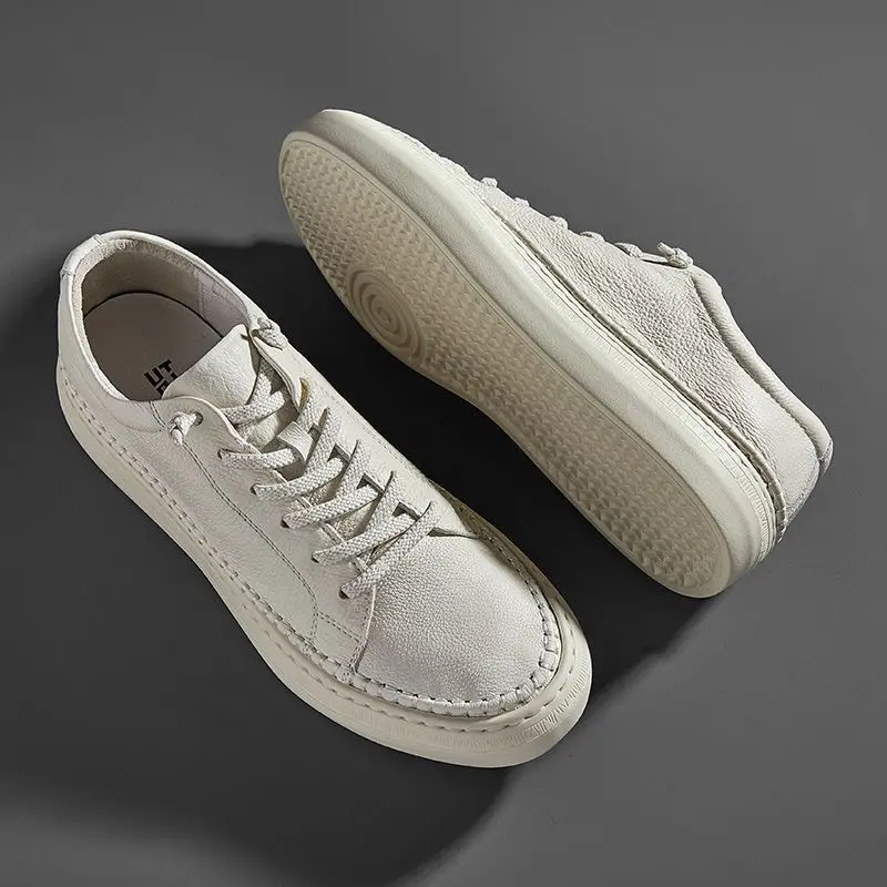 Herrenschuhe 2025, Sommer, neue lässige, vielseitige Retro-atmungsaktive Herrenschuhe, Business-Board-Schuhe, Rindsleder-Herrenschuhe