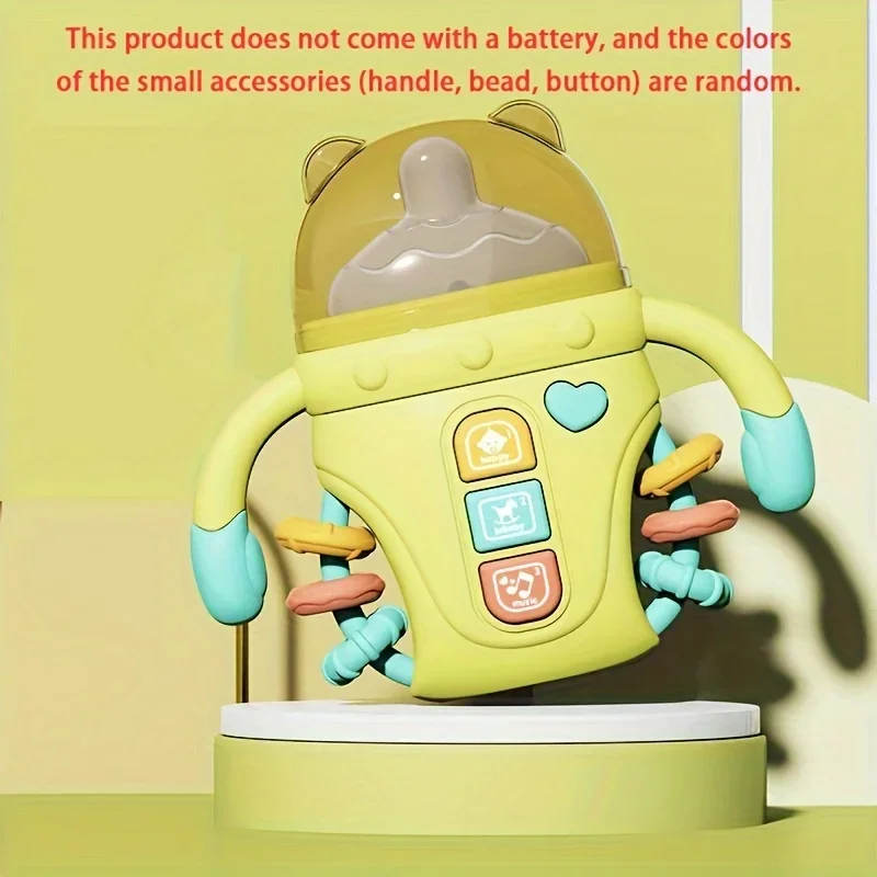 Baby-Musikspielzeug, Niedliche Komfort-Flasche zum Lachen & Lernen, Sensorisches Babyspielzeug mit Licht & Musik für Kinder ab 18 Monaten, Geburtstagsgeschenk für Kleinkinder Image