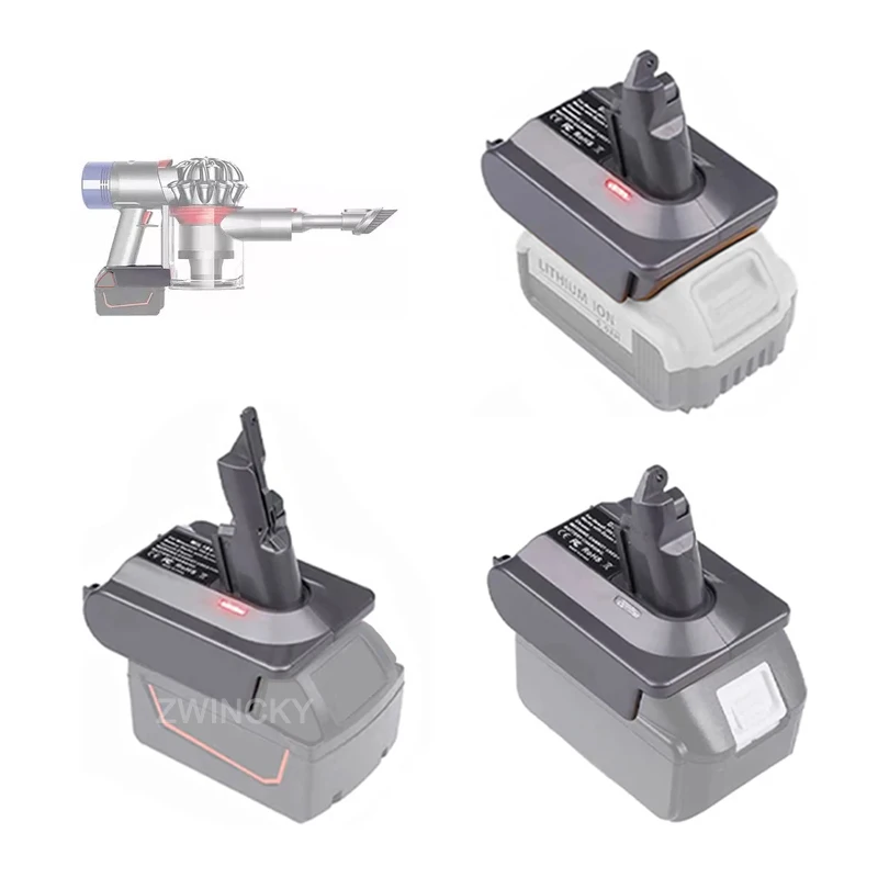 Batteriekonverter-Adapter für Makita/Dewal/Milwaukee/Bosch/Ryobi 18V Li-Ionen-Akku für Dyson V6 V7 V8 Animal Staubsauger Image