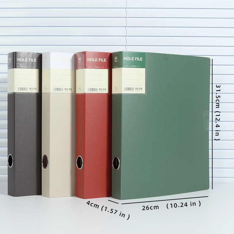 Durchsichtiger PP-A4-Aktenordner im A4-Format, 4-Loch-D-Ring-Stanzordner, Schnellverriegelungshebel, Fußgewölbeordner – hängende Aktenordner zum Organisieren Image