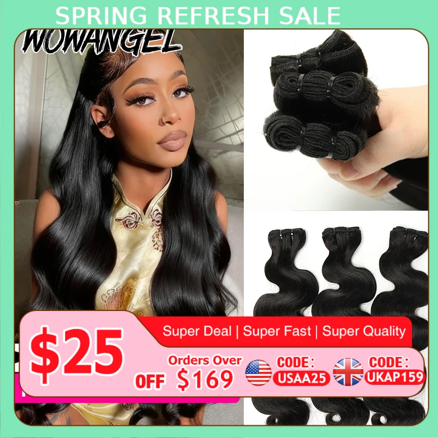 12A Grade 100% Unverarbeitete Rohe Haar Bundles Körper Welle Menschliches Haar Bundles Für Frauen 1/3/4 Pcs Nähen in Webt Menschliches Haar Extensions Image