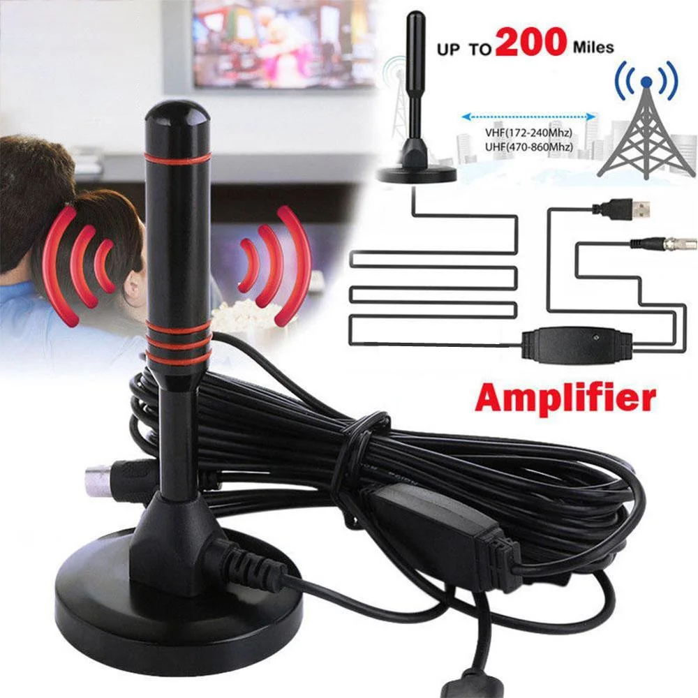 200-Meilen-Indoor-verstärkte DAB-Antenne, HD-Digital-TV-Antenne, Ultra-HDTV mit Verstärker, VHF/UHF, schnelle Reaktion, Outdoor-Antennen-Set Image