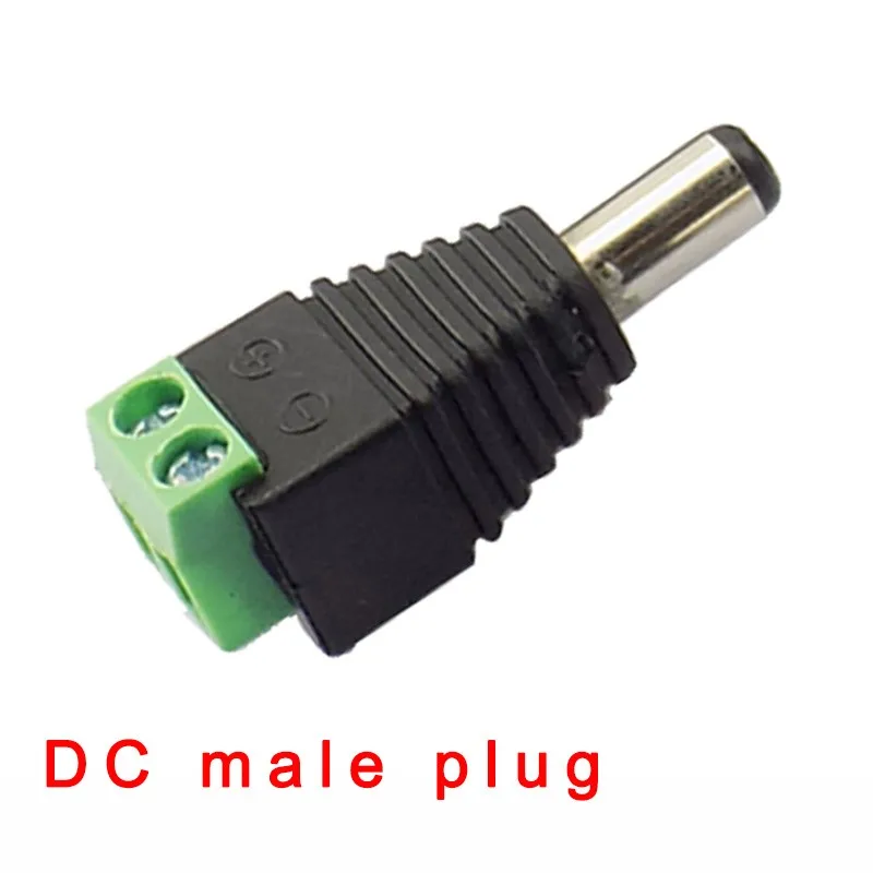 5 Stück Famale Male DC Power Plug Adapter Connector 5,5 mm x 2,1 mm für LED-Streifen, Lampen, Press Connector, CCTV-Kameras, B5 Image