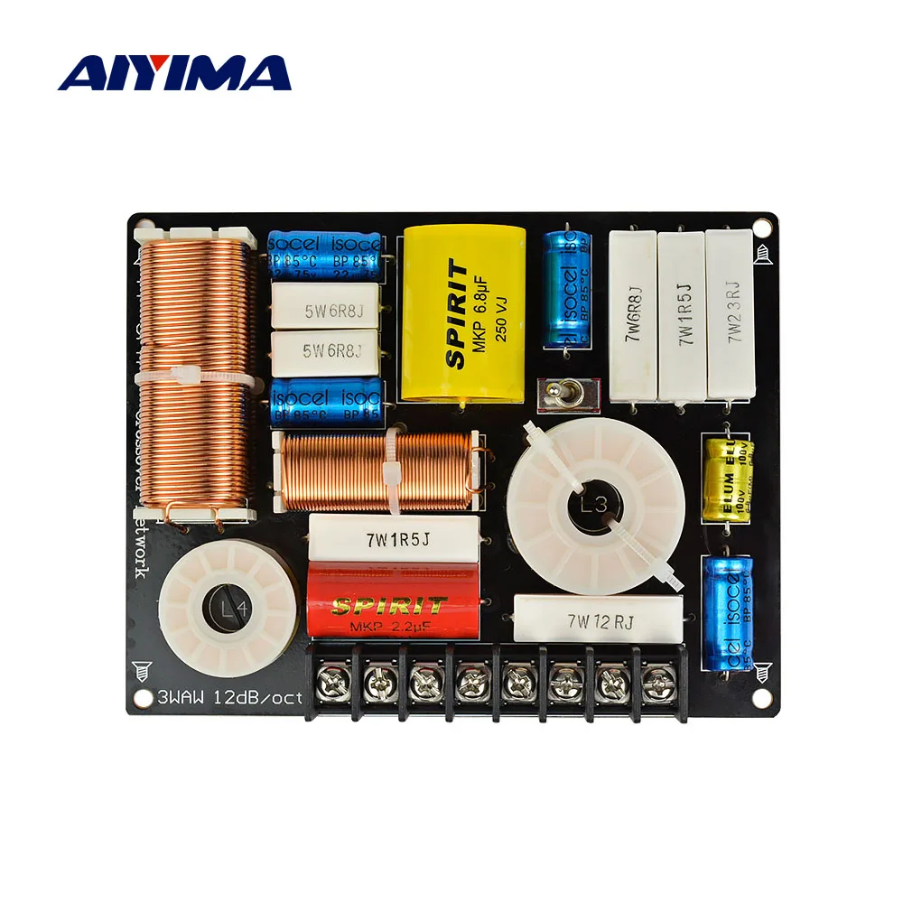 AIYIMA 280 W 3-Wege-Audio-Lautsprecher Crossover Höhen + Mitteltöner + Bass Unabhängiger Filter Frequenzteiler für DIY-Lautsprecher DIY 1 STÜCK Image