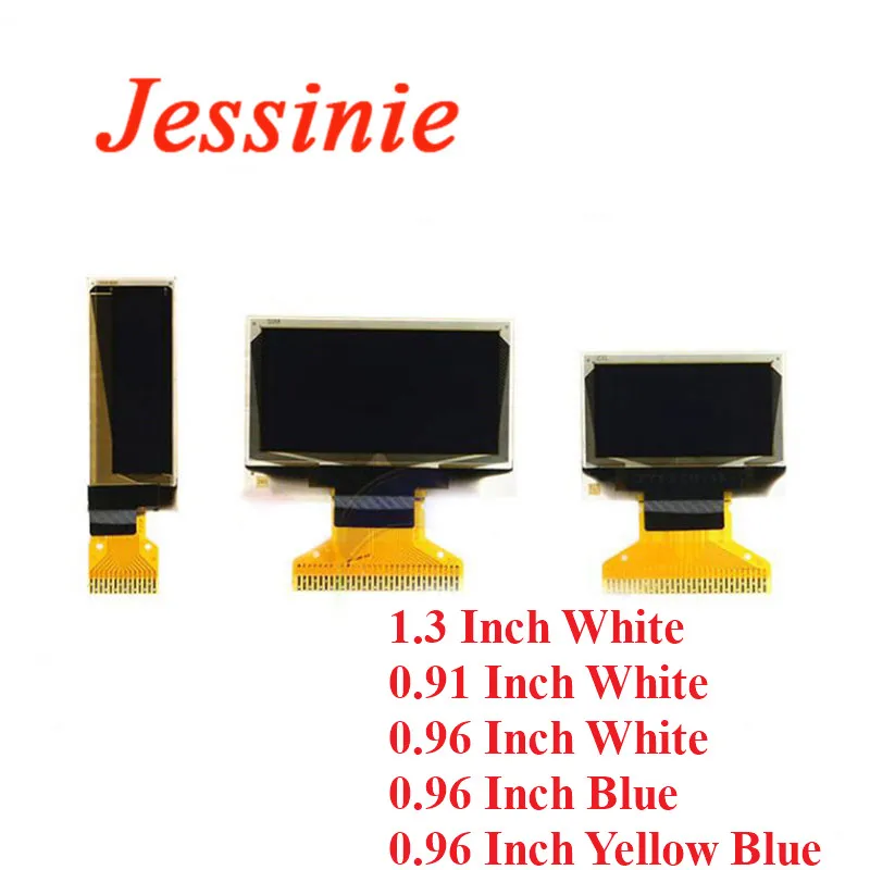 0,42 0,49 0,66 0,87 0,91 0,96 1,3 Zoll OLED-Display LCD LED Weiß Blau Modul 0,91'' 0,96'' 1,3'' 128x32 128X64 SSD1306 SH1106 Image