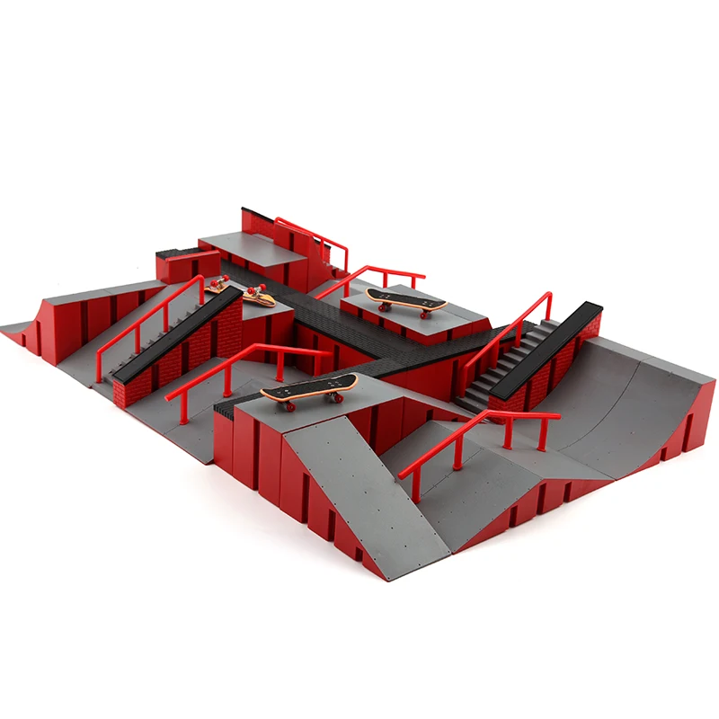 Finger Skateboard Großen Szene DIY Mini Park Figur Skate Plattform Stunt Rampe Treppen Venue Kombination Indoor Hause Spielzeug