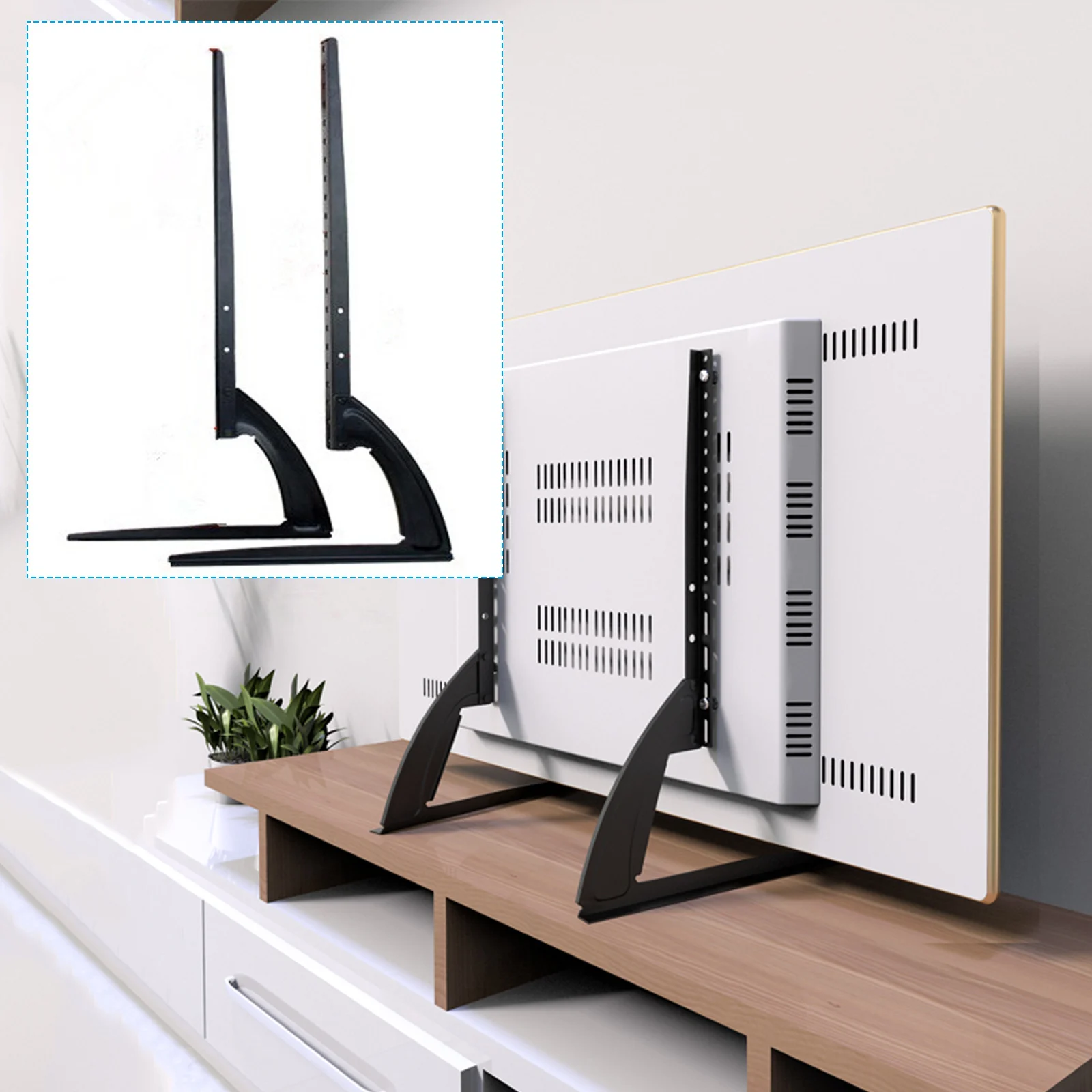 NEU 32-70 Zoll Universal TV-Ständer Basis LED/LCD TV-Bildschirm Monitor Beine Füße Ständer Tisch-TV-Halterung Höhenverstellbare Last 35 kg