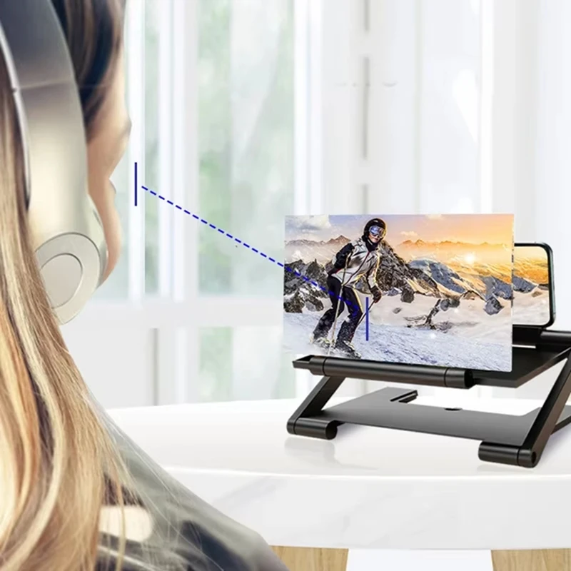 Faltbarer Halter, Ständer, Videoverstärker, 20,3 cm (3D-Telefonbildschirm, Verstärkerhalterung, faltbares mobiles Display, vergrößerter Ständer, Neu Image
