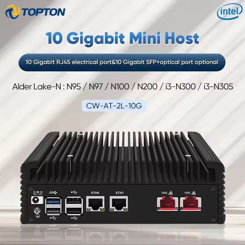 Carte mère NAS pare-feu 6 baies i3-N355 N305 N150 N100 1*PCIEx4 2*Intel i226-V 2.5G 2*M.2 NVMe 6*SATA3.0 DDR5 Mini ITX