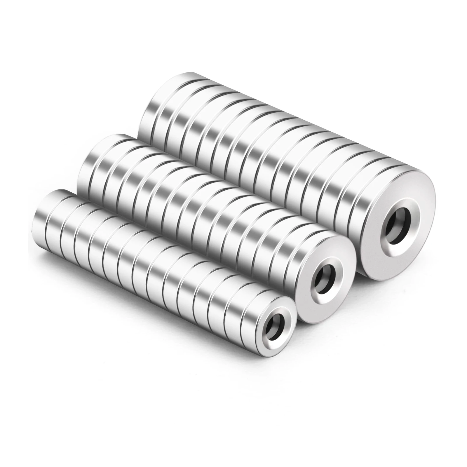 8/10/12/15/18/20x3 Starker Magnet Senkkopf Runder NdFeB Neodym-Magnet Leistungsstarke Seltenerd-Permanent-Kühlschrankmagnete mit Loch Image