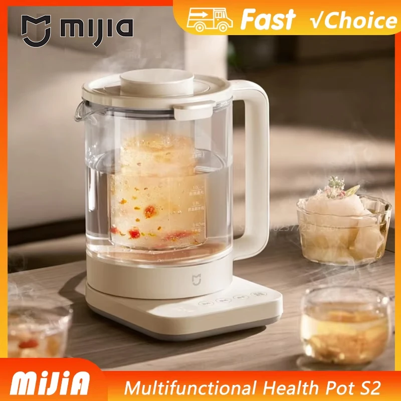 NOUVEAU MIJIA S2 Bouilloire multifonctionnelle 1,5 L Appareil électroménager 800 W en acier inoxydable 304 avec fonction de maintien au chaud