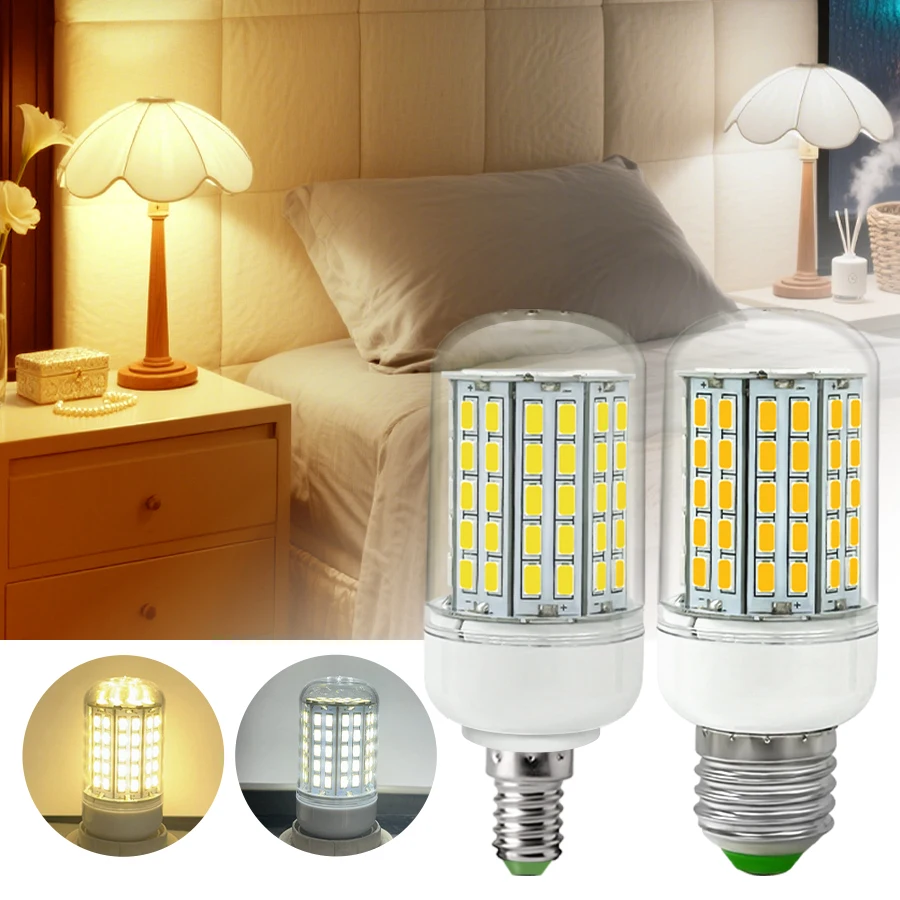 E27 LED Lampe E14 LED Mais Birne SMD5730 220 V Mais Glühbirnen 72 96 LEDs Lamparas LED Kronleuchter Für wohnkultur Ampulle Led Licht