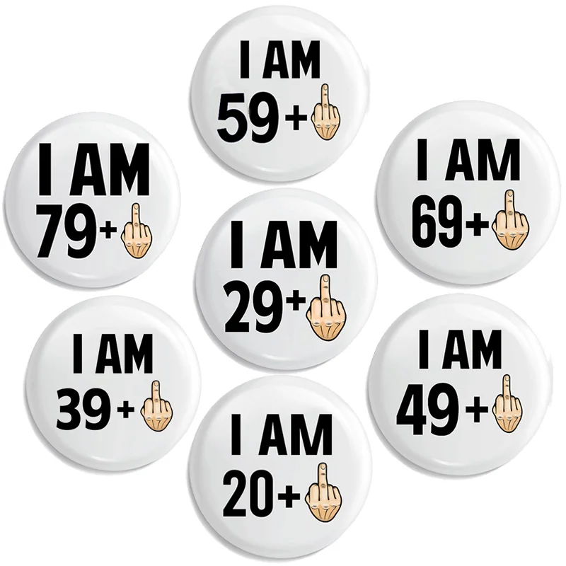 Anstecknadel zum 21., 30., 40., 50., 60., 70., 80. Geburtstag, Partydekoration, Fotorequisiten, Geschenk, Erinnerungsstück Image
